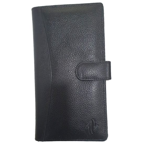 Zunash Leather Classic Passport Wallet Black -Unisex