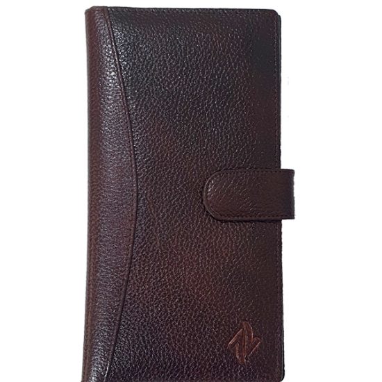 Zunash Leather Classic Passport Wallet Brown -Unisex
